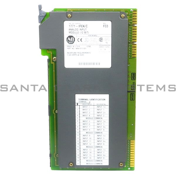 Allen Bradley 1771-IFEK Analog Input Module Conformally Coated Product Image