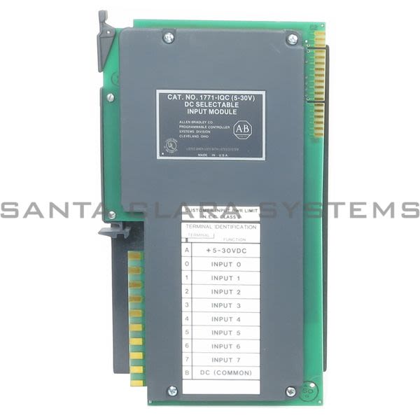 Allen Bradley 1771-IQC Input Module 5-30VDC 8Point Selectable Product Image