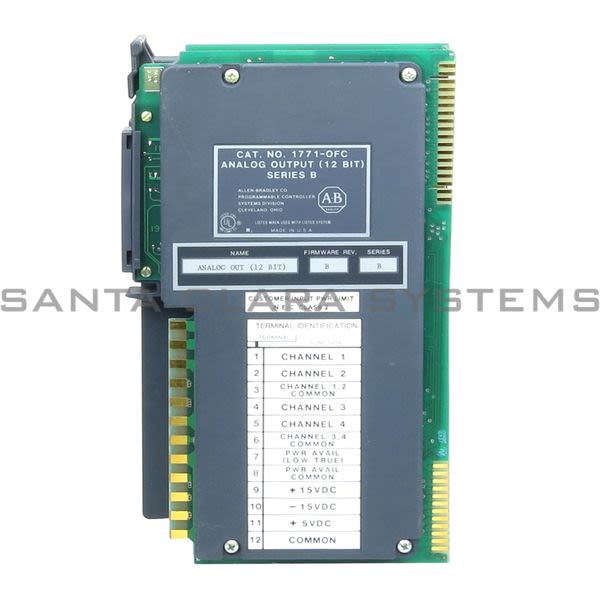 Allen Bradley 1771-OF05  Analog Output Module, 4 to 20ma Configurable From Any Base Module Product Image