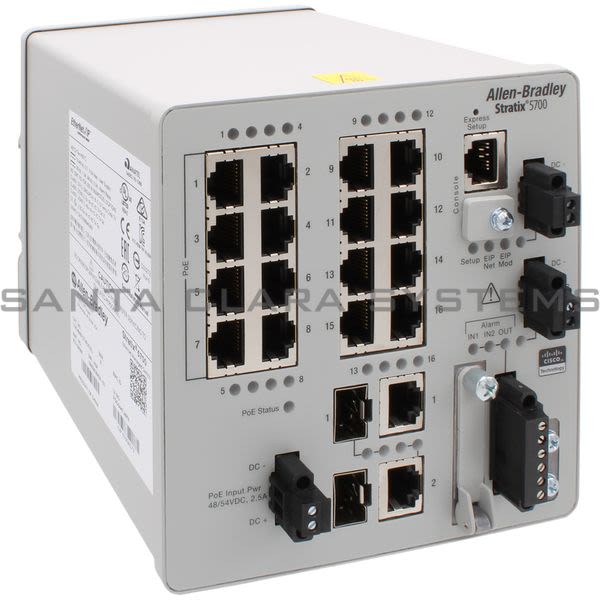 Allen Bradley 1783-BMS12T4E2CGL Stratix 5700 18 port managed switch
 Product Image