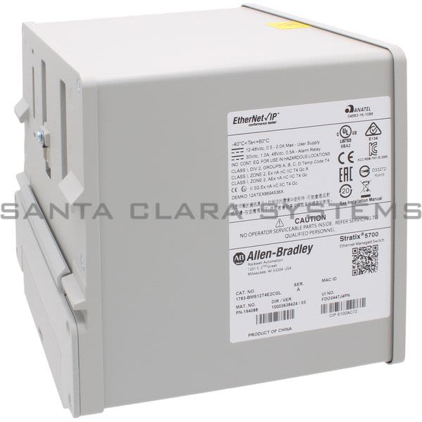 Allen Bradley 1783-BMS12T4E2CGL Stratix 5700 18 port managed switch
 Product Image