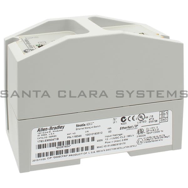Allen Bradley 1783-EMS04T Stratix 6000 Managed Ethernet Switch Product Image