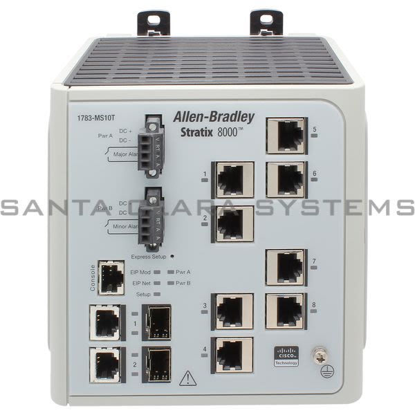 Allen Bradley 1783-MS10T  Stratix 8000 Switch | Managed 10-Port Base Product Image