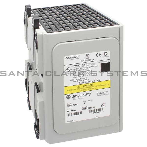 Allen Bradley 1783-MS10T  Stratix 8000 Switch | Managed 10-Port Base Product Image