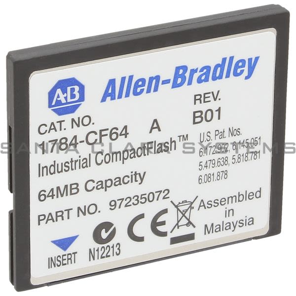 Allen Bradley 1784-CF64 Industrial Compactflash Card 64MB | 97235072 Product Image