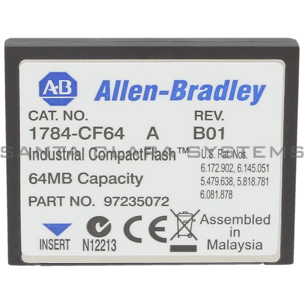 Allen Bradley 1784-CF64 Industrial Compactflash Card 64MB | 97235072 Product Image