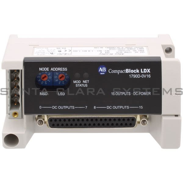 Allen Bradley 1790D-0V16 Input Output Block | DeviceNet LDX Product Image
