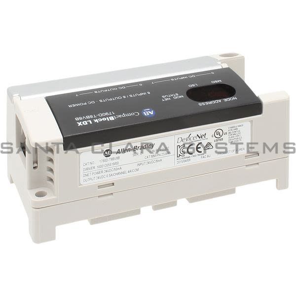 Allen Bradley 1790D-T8BV8B Combination Base Block | Compactblock LDX I/O Product Image