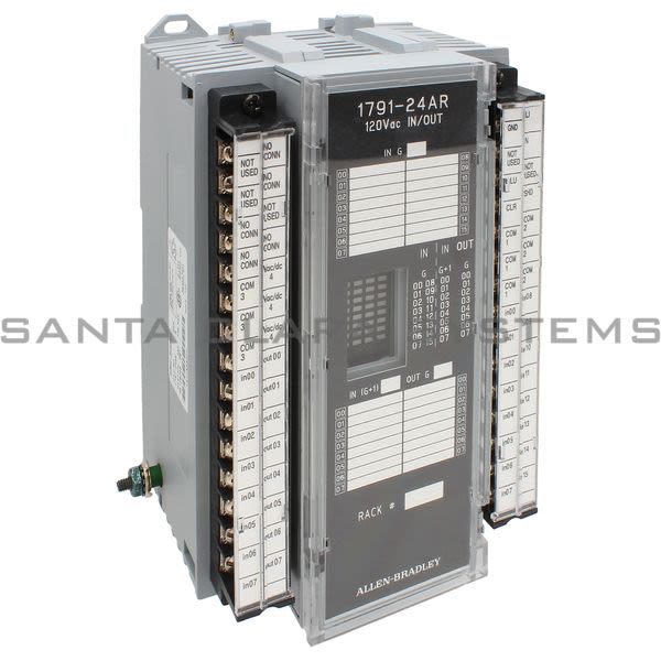 Allen Bradley 1791-24AR 24-Input 8-RELAY Output Block I/O Module Product Image