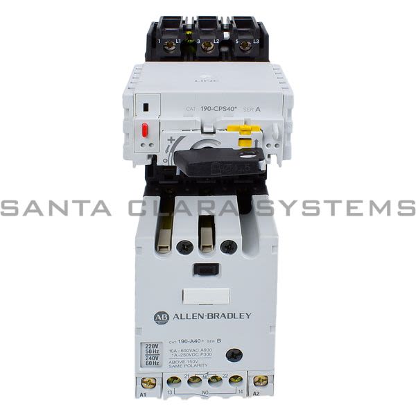 190CPS40A Allen Bradley Starter Assembly Santa Clara Systems