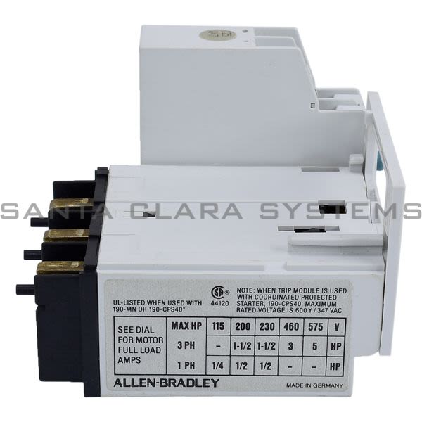 Allen Bradley 190-P060R  Trip Unit With Relay Contact Product Image