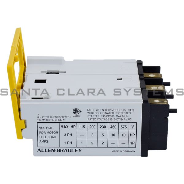 Allen Bradley 190-P160 Motor Protected Trip Block Product Image