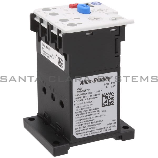 Allen Bradley 193-1EFCP Overload Relay Product Image