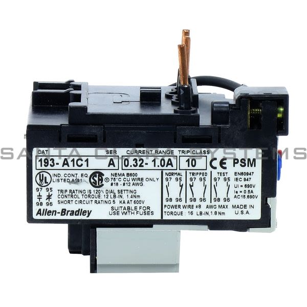 Allen Bradley 193-A1C1 Overload Relay Product Image