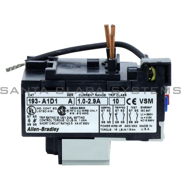Allen Bradley 193-A1D1 Overload Relay Product Image