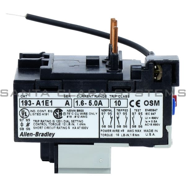 Allen Bradley 193-A1E1 Overload Relay Product Image