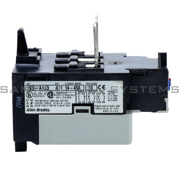 Allen Bradley 193-A1J3 Overload Relay Product Image