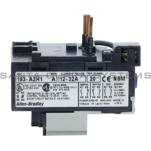 Allen Bradley 193-A2H1 Overload Relay Product Image