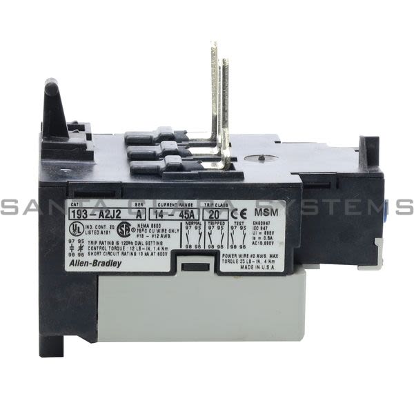 Allen Bradley 193-A2J2 Overload Relay Product Image
