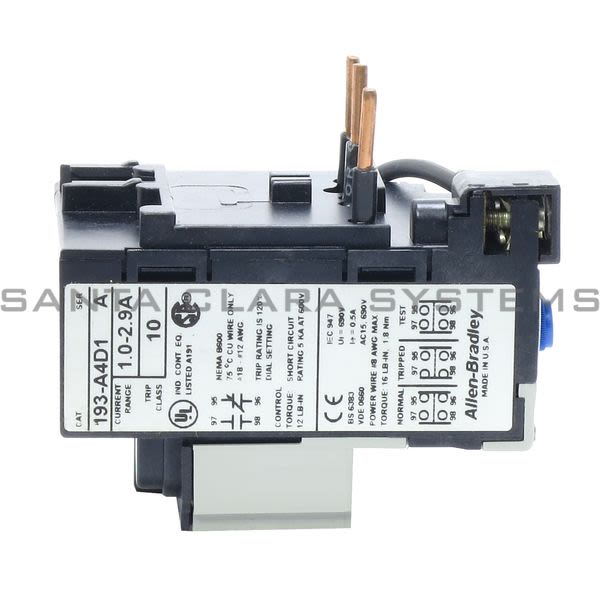 Allen Bradley 193-A4D1 Overload Relay Product Image
