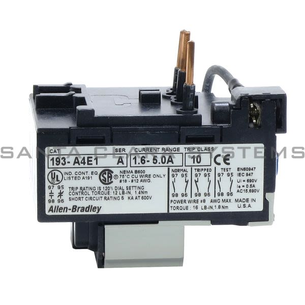 Allen Bradley 193-A4E1 Overload Relay Product Image
