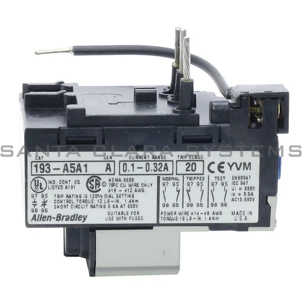 Allen Bradley 193-A5A1 Overload Relay Product Image