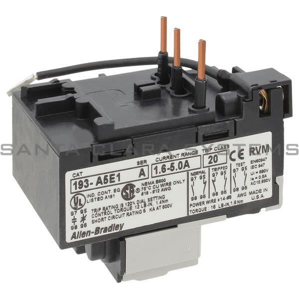 Allen Bradley 193-A5E1 Overload Relay Product Image