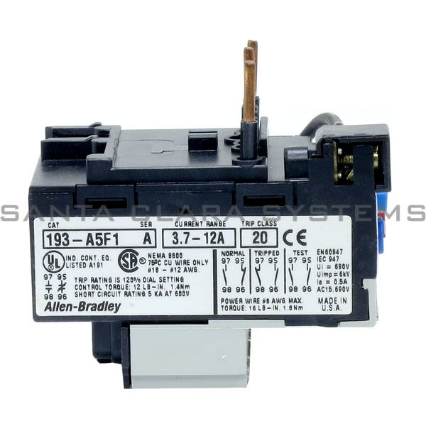 Allen Bradley 193-A5F1 Overload Relay Product Image