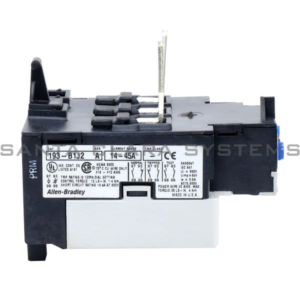 Allen Bradley 193-B1J2 Overload Relay Product Image