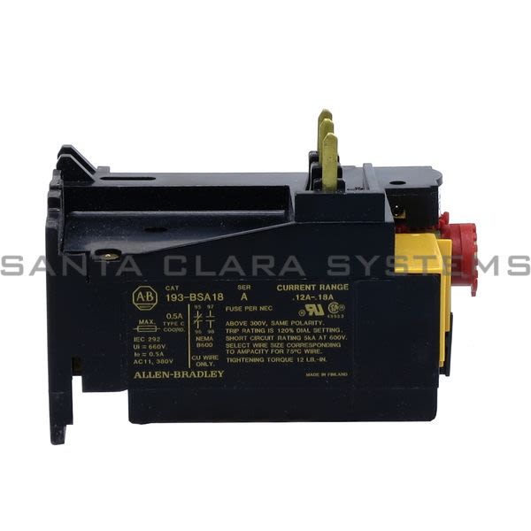 Allen Bradley 193-BSA18 Overload Relay Product Image