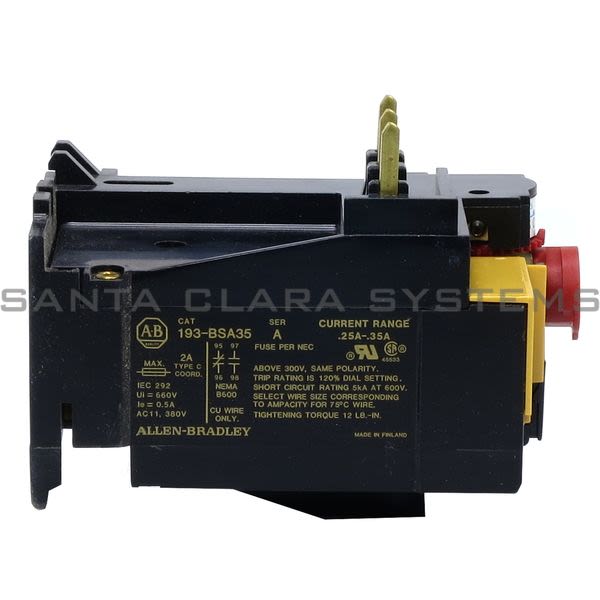 Allen Bradley 193-BSA35 Overload Relay Product Image