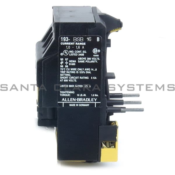 Allen Bradley 193-BSB16  Overload Relay Product Image