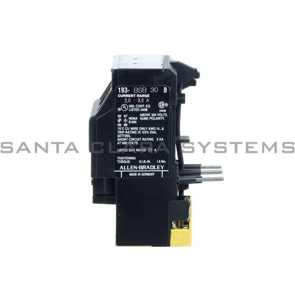 Allen Bradley 193-BSB30 Overload Relay Product Image