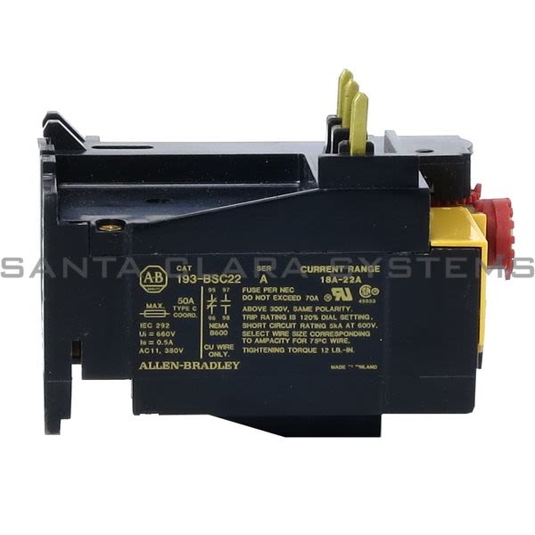 Allen Bradley 193-BSC22 Overload Relay Product Image