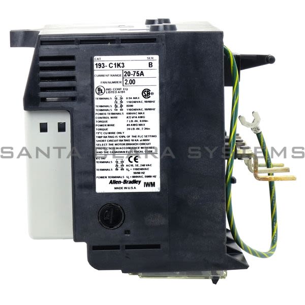 Allen Bradley 193-C1K3 Solid State Overload Relay 193-C1K3 Product Image