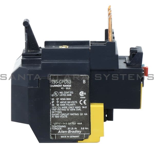 Allen Bradley 193-CPC63 Overload Relay Product Image