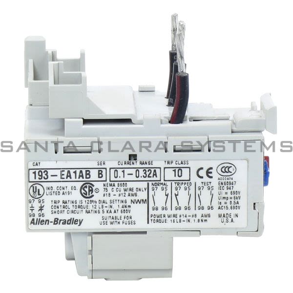 Allen Bradley 193-EA1AB Overload Relay Product Image