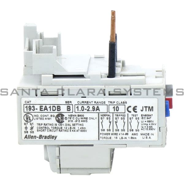 Allen Bradley 193-EA1DB Overload Relay Product Image