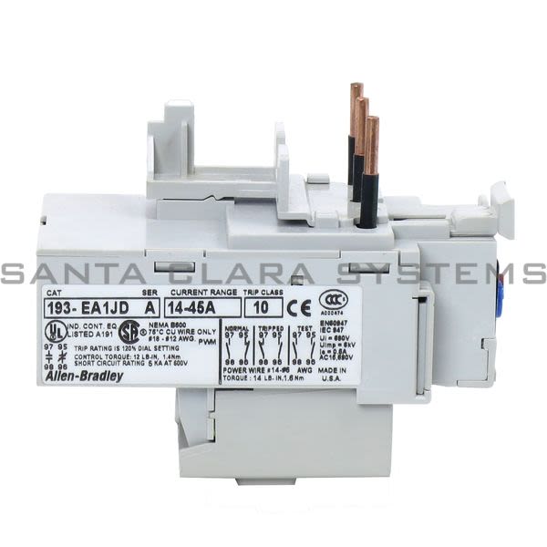 Allen Bradley 193-EA1JD Overload Relay Product Image