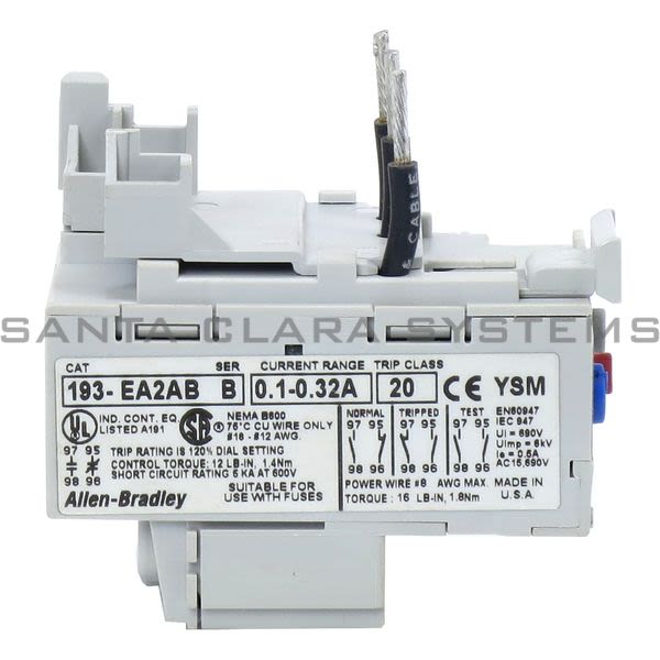 Allen Bradley 193-EA2AB Overload Relay Product Image