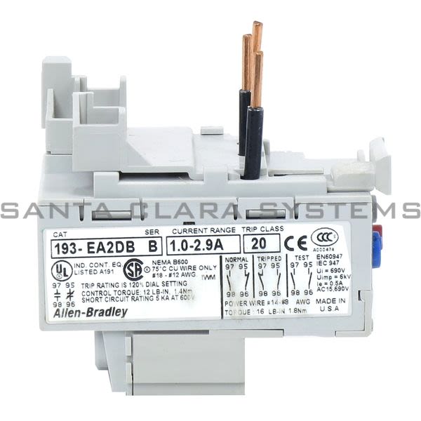 Allen Bradley 193-EA2DB Overload Relay Product Image