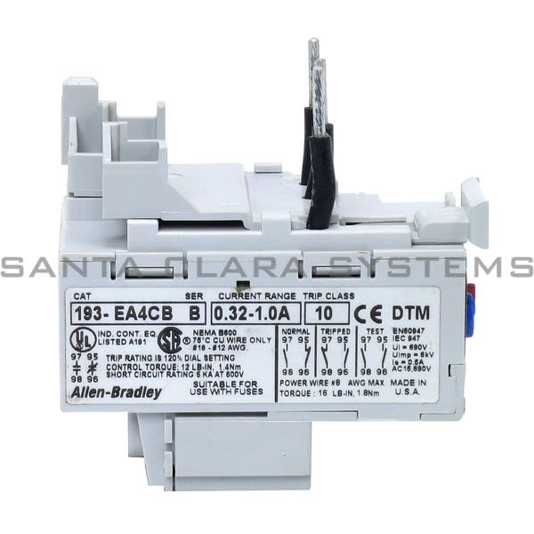 Allen Bradley 193-EA4CB Overload Relay Product Image