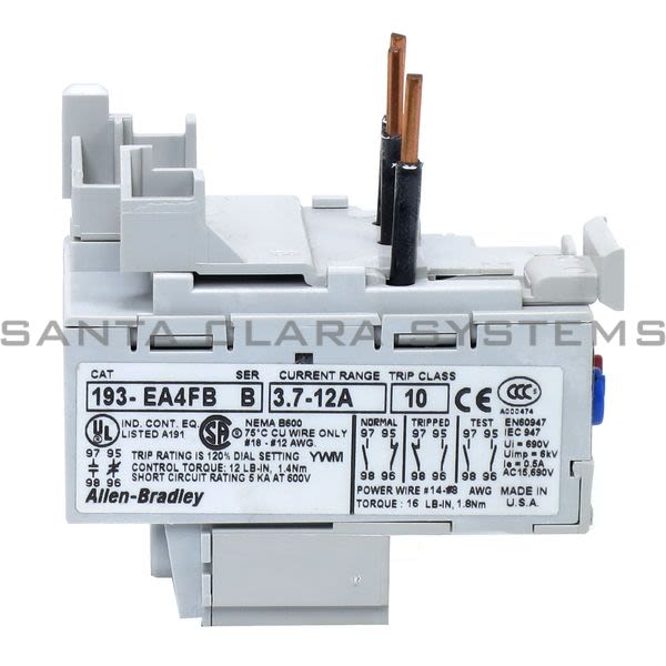 Allen Bradley 193-EA4FB Overload Relay Product Image