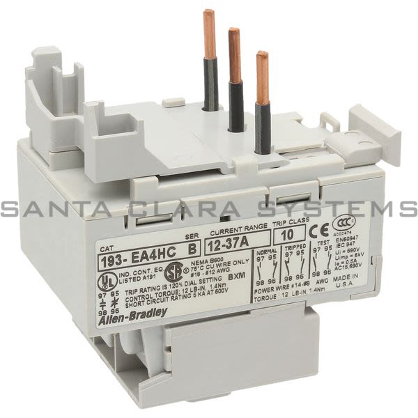 Allen Bradley 193-EA4HC Overload Relay Product Image