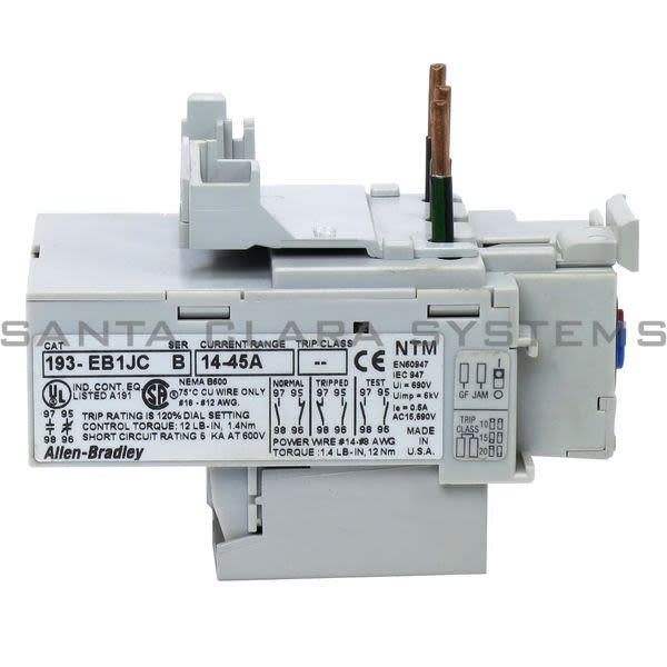 Allen Bradley 193-EB1JC Overload Relay Product Image