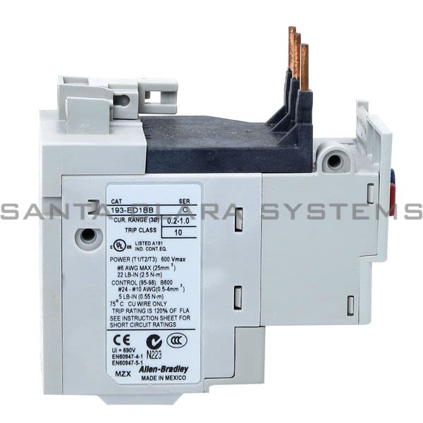 Allen Bradley 193-ED1BB Overload Relay 0.2-1.0A 3 Phase Product Image