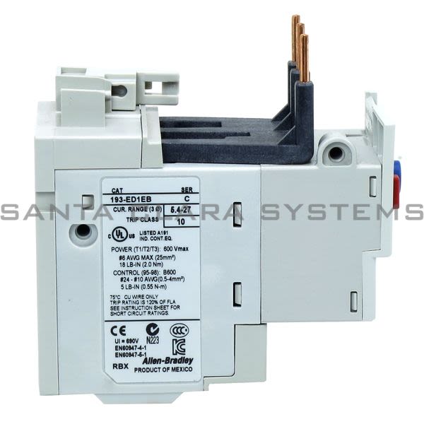 Allen Bradley 193-ED1EB Overload Relay 5.4-27A 3 Phase Product Image