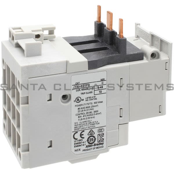193ED1FD Allen Bradley Overload Relay Santa Clara Systems