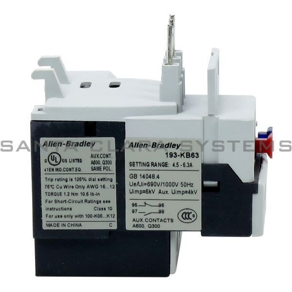 Allen Bradley 193-KB63 Overload Relay Product Image
