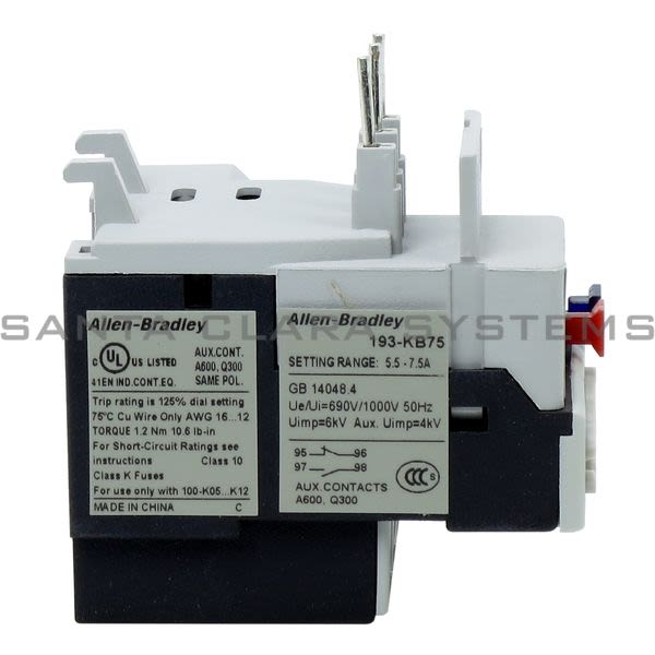 Allen Bradley 193-KB75 Overload Relay Product Image